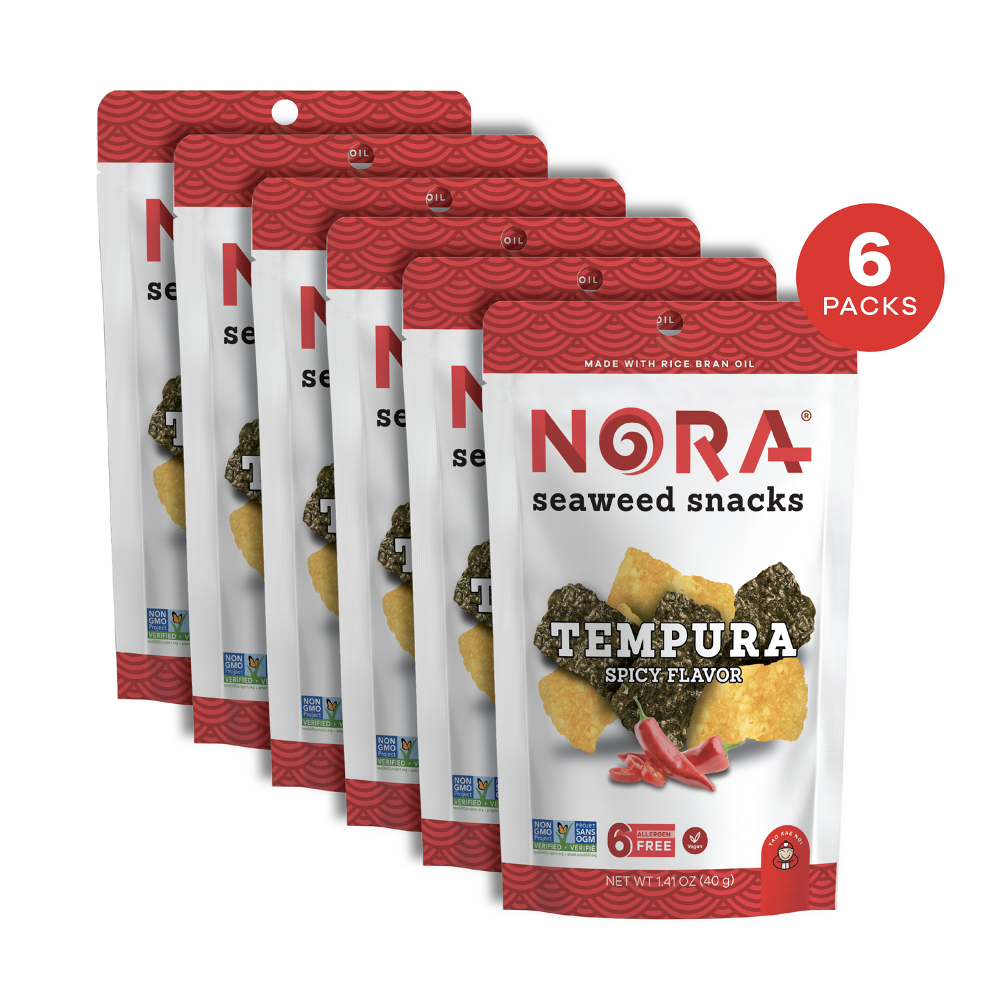 Nora Snacks Spicy Tempura 6-Pack