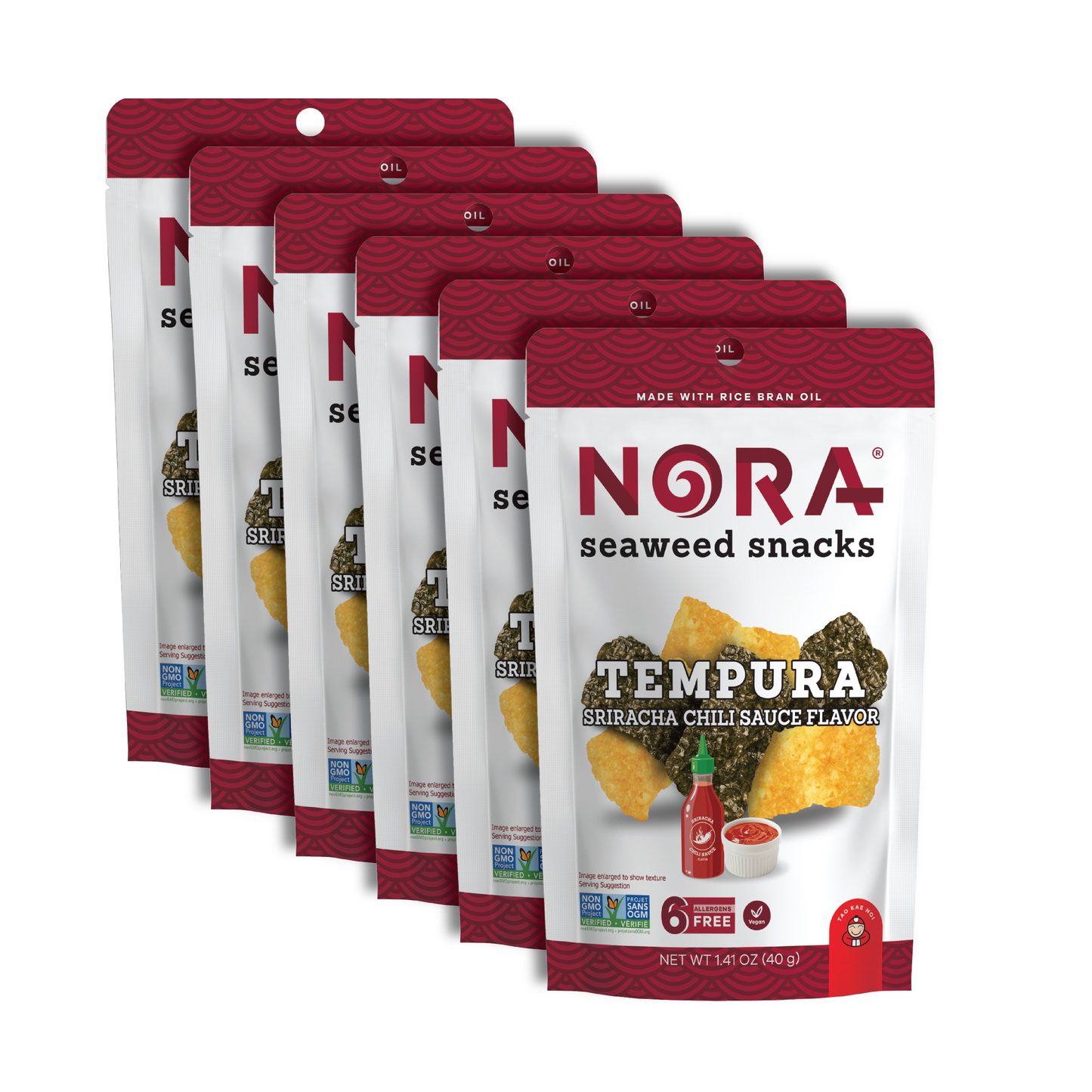 Nora Snacks Sriracha Sauce Tempura 6-Pack *NEW*