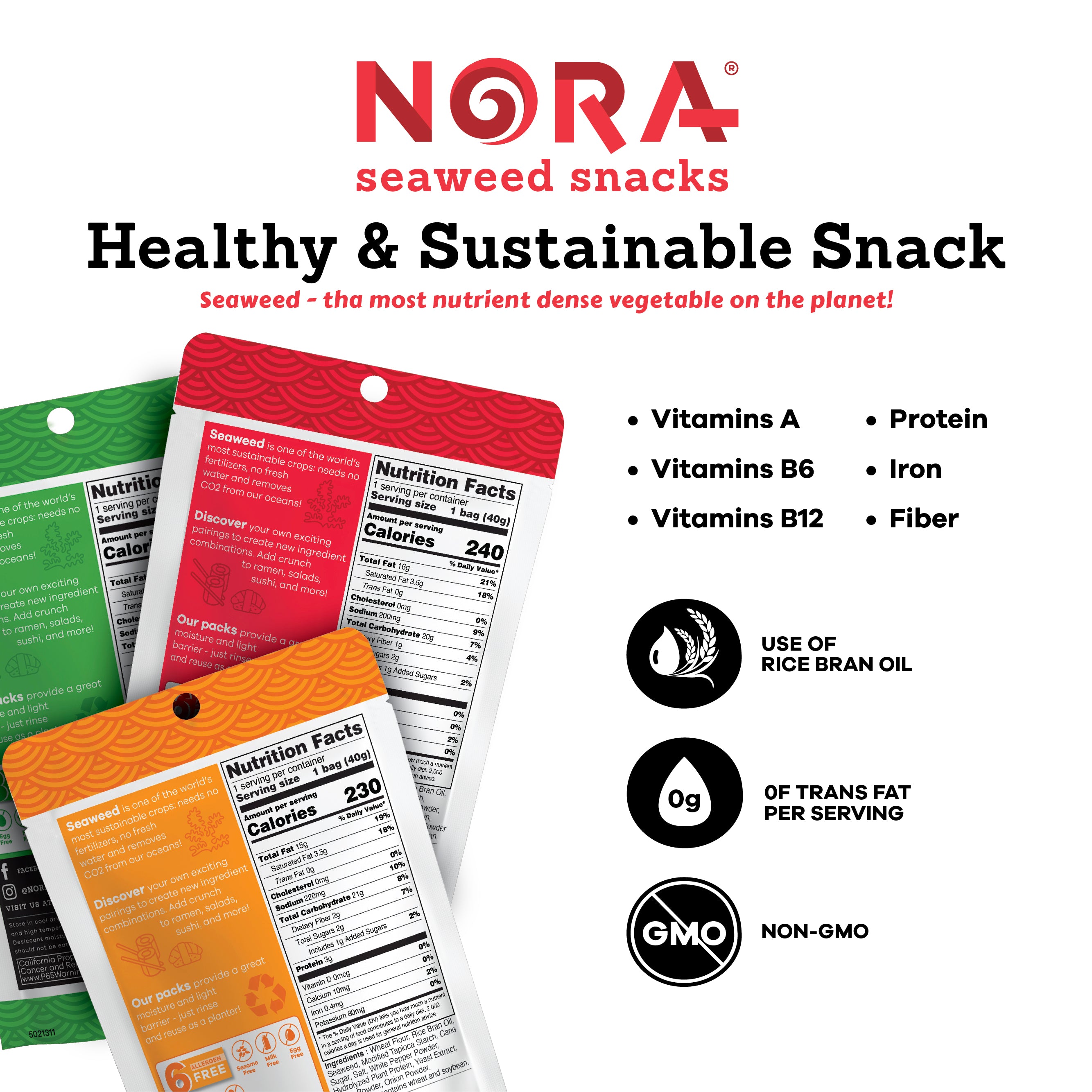 Nora Snacks Taster's Variety 6-Pack